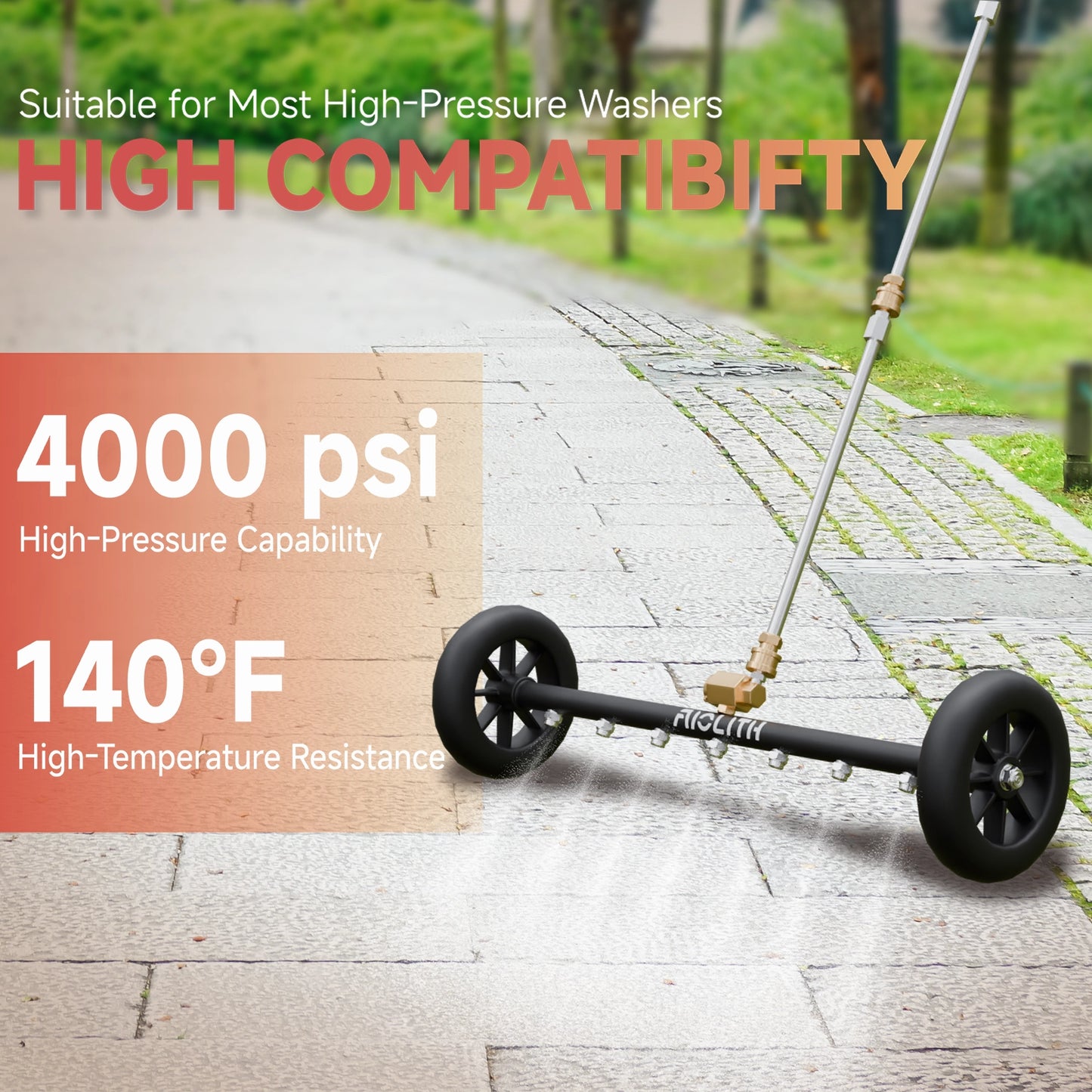 20-inch dual handle surface cleaner for fast and efficient cleaning